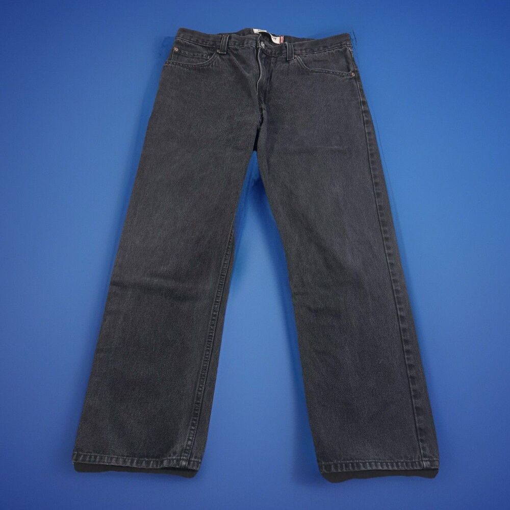 Levi’s 505 Y2K Straight Fit Black Denim Jeans Men’s 36x30 Med Wash 100% Cotton